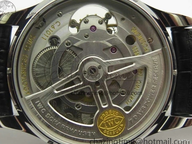 MIROTIME 0331 Upgraded Portuguese Flying Tourbillon SS White Dial 2 Sub Dials on Black Leather Strap 7161